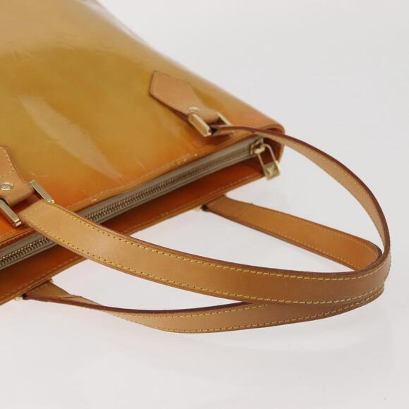 LOUIS VUITTON Monogram Vernis Houston Hand Bag Beige M91004 - Picture 8 of 12
